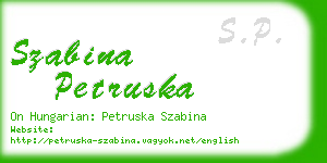 szabina petruska business card